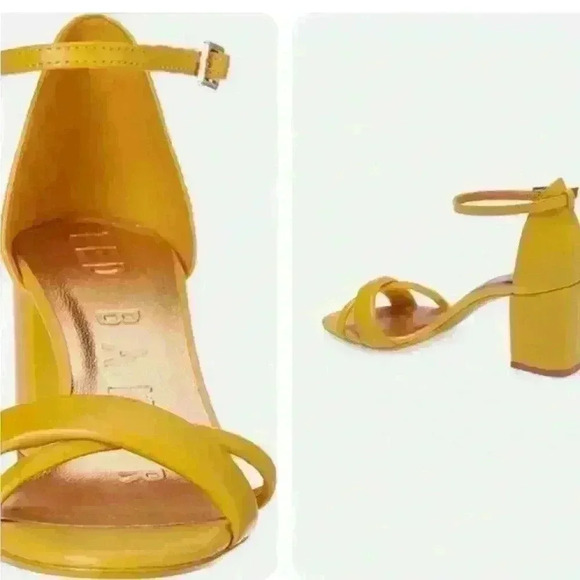 Ted Baker London Sheaha yellow block heels size 39.5 dress new US 8.5 9 - Picture 2 of 6